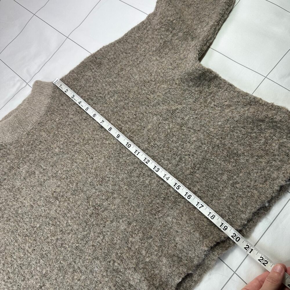 7115 by Szeki Sweater Womens Small Taupe Mock Neck Knit Alpaca Wool Blend Luxury - Picture 7 of 7